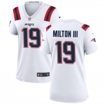 Women's New England Patriots #19 Joe Milton III 2024 White Football Stitched Jersey