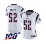 Women's New England Patriots #52 Elandon Roberts White Vapor Untouchable Limited Player 100th Season Football Jersey