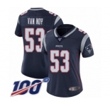Women's New England Patriots #53 Kyle Van Noy Navy Blue Team Color Vapor Untouchable Limited Player 100th Season Football Jersey