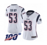 Women's New England Patriots #53 Kyle Van Noy White Vapor Untouchable Limited Player 100th Season Football Jersey