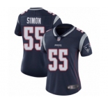 Women's New England Patriots #55 John Simon Navy Blue Team Color Vapor Untouchable Limited Player Football Jersey