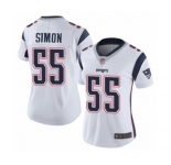 Women's New England Patriots #55 John Simon White Vapor Untouchable Limited Player Football Jersey