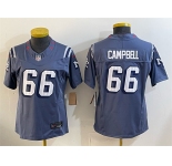 Women's New England Patriots #66 Will Campbell 2025 “Rivalries” Stitched Football Jersey