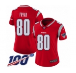 Women's New England Patriots #80 Irving Fryar Limited Red Inverted Legend 100th Season Football Jersey
