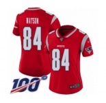 Women's New England Patriots #84 Benjamin Watson Limited Red Inverted Legend 100th Season Football Jersey