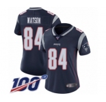 Women's New England Patriots #84 Benjamin Watson Navy Blue Team Color Vapor Untouchable Limited Player 100th Season Football Jersey