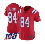 Women's New England Patriots #84 Benjamin Watson Red Alternate Vapor Untouchable Limited Player 100th Season Football Jersey