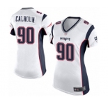 Women's New England Patriots #90 Shilique Calhoun Game White Football Jersey