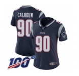 Women's New England Patriots #90 Shilique Calhoun Navy Blue Team Color Vapor Untouchable Limited Player 100th Season Football Jersey