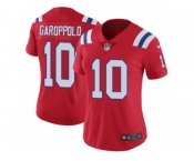 Women's Nike New England Patriots #10 Jimmy Garoppolo Vapor Untouchable Limited Red Alternate NFL Jersey