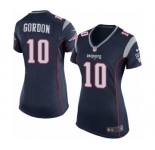 Women's Nike New England Patriots #10 Josh Gordon Game Navy Blue Team Color NFL Jersey