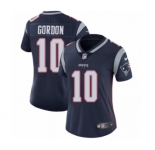 Women's Nike New England Patriots #10 Josh Gordon Navy Blue Team Color Vapor Untouchable Limited Player NFL Jersey