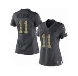 Women's Nike New England Patriots #11 Drew Bledsoe Limited Black 2016 Salute to Service NFL Jersey