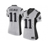 Women's Nike New England Patriots #11 Julian Edelman Gray Stitched NFL Limited Gridiron Gray II Jersey