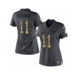 Women's Nike New England Patriots #11 Julian Edelman Limited Black 2016 Salute to Service NFL Jersey