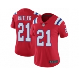 Women's Nike New England Patriots #21 Malcolm Butler Vapor Untouchable Limited Red Alternate NFL Jersey