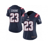 Women's Nike New England Patriots #23 Patrick Chung Limited Navy Blue Rush NFL Jersey