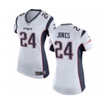 Women's Nike New England Patriots #24 Cyrus Jones White NFL Jersey