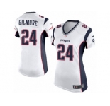 Women's Nike New England Patriots #24 Stephon Gilmore Game White NFL Jersey