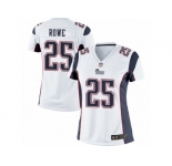 Women's Nike New England Patriots #25 Eric Rowe Limited White NFL Jersey