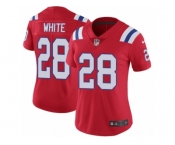 Women's Nike New England Patriots #28 James White Vapor Untouchable Limited Red Alternate NFL Jersey