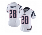 Women's Nike New England Patriots #28 James White Vapor Untouchable Limited White NFL Jersey