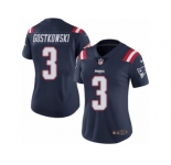 Women's Nike New England Patriots #3 Stephen Gostkowski Limited Navy Blue Rush NFL Jersey