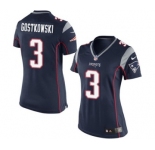 Women's Nike New England Patriots #3 Stephen Gostkowski Navy Blue Team Color NFL Jersey