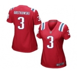 Women's Nike New England Patriots #3 Stephen Gostkowski Red Alternate NFL Jersey