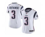 Women's Nike New England Patriots #3 Stephen Gostkowski Vapor Untouchable Limited White NFL Jersey