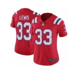 Women's Nike New England Patriots #33 Dion Lewis Vapor Untouchable Limited Red Alternate NFL Jersey