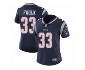 Women's Nike New England Patriots #33 Kevin Faulk Vapor Untouchable Limited Navy Blue Team Color NFL Jersey