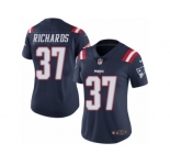 Women's Nike New England Patriots #37 Jordan Richards Limited Navy Blue Rush NFL Jersey