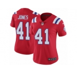 Women's Nike New England Patriots #41 Cyrus Jones Red Alternate Vapor Untouchable Limited Player NFL Jersey