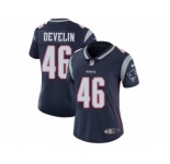 Women's Nike New England Patriots #46 James Develin Vapor Untouchable Limited Navy Blue Team Color NFL Jersey