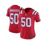 Women's Nike New England Patriots #50 Rob Ninkovich Vapor Untouchable Limited Red Alternate NFL Jersey