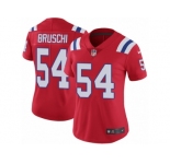 Women's Nike New England Patriots #54 Tedy Bruschi Vapor Untouchable Limited Red Alternate NFL Jersey