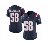 Women's Nike New England Patriots #58 Shea McClellin Limited Navy Blue Rush NFL Jersey