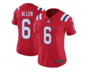 Women's Nike New England Patriots #6 Ryan Allen Vapor Untouchable Limited Red Alternate NFL Jersey