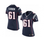 Women's Nike New England Patriots #61 Marcus Cannon Limited Navy Blue Team Color NFL Jersey