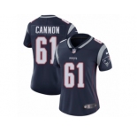 Women's Nike New England Patriots #61 Marcus Cannon Vapor Untouchable Limited Navy Blue Team Color NFL Jersey