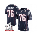 Women's Nike New England Patriots #63 Antonio Garcia Limited Navy Blue Rush NFL Jersey