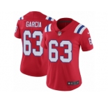 Women's Nike New England Patriots #63 Antonio Garcia Vapor Untouchable Limited Red Alternate NFL Jersey