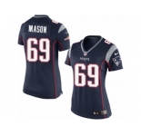 Women's Nike New England Patriots #69 Shaq Mason Limited Navy Blue Team Color NFL Jersey
