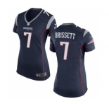 Women's Nike New England Patriots #7 Jacoby Brissett Navy Blue Team Color NFL Jersey