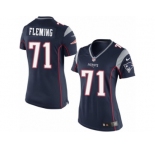 Women's Nike New England Patriots #71 Cameron Fleming Limited Navy Blue Team Color NFL Jersey