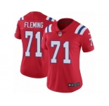 Women's Nike New England Patriots #71 Cameron Fleming Vapor Untouchable Limited Red Alternate NFL Jersey