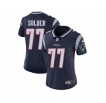 Women's Nike New England Patriots #77 Nate Solder Vapor Untouchable Limited Navy Blue Team Color NFL Jersey