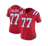Women's Nike New England Patriots #77 Nate Solder Vapor Untouchable Limited Red Alternate NFL Jersey