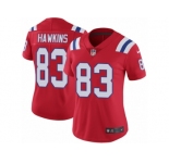 Women's Nike New England Patriots #83 Lavelle Hawkins Vapor Untouchable Limited Red Alternate NFL Jersey